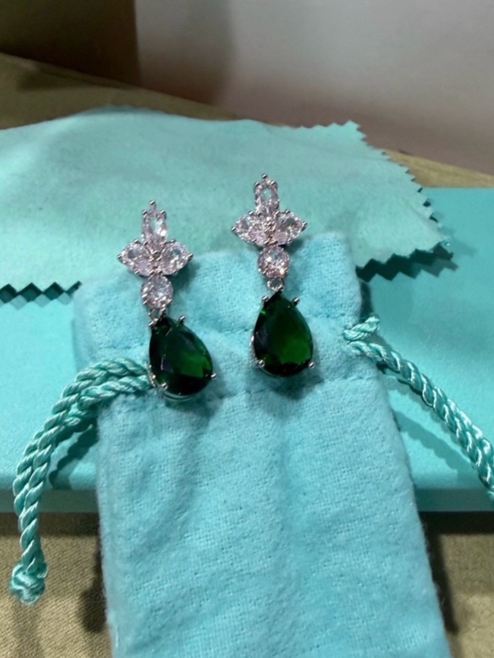 Emerald Colombian Green Drop Earrings $20,000